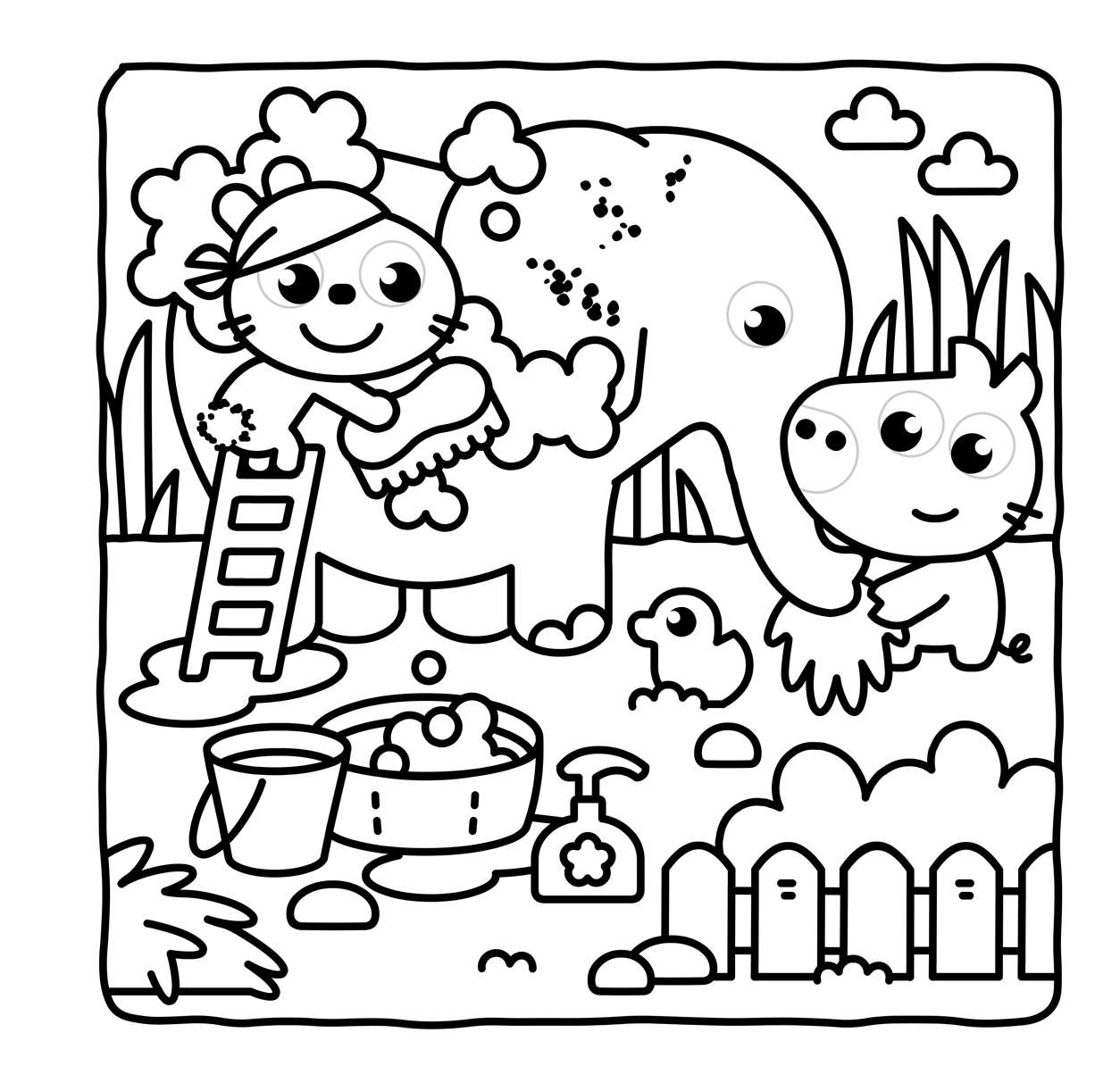 Pango Busy Days : aperçu de coloriage 1