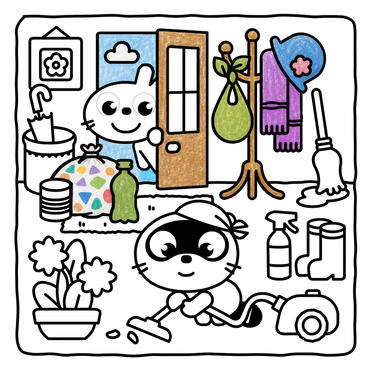 Pango Busy Days : aperçu de coloriage 2